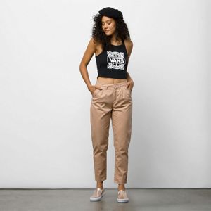 pantalones vans mujer beige