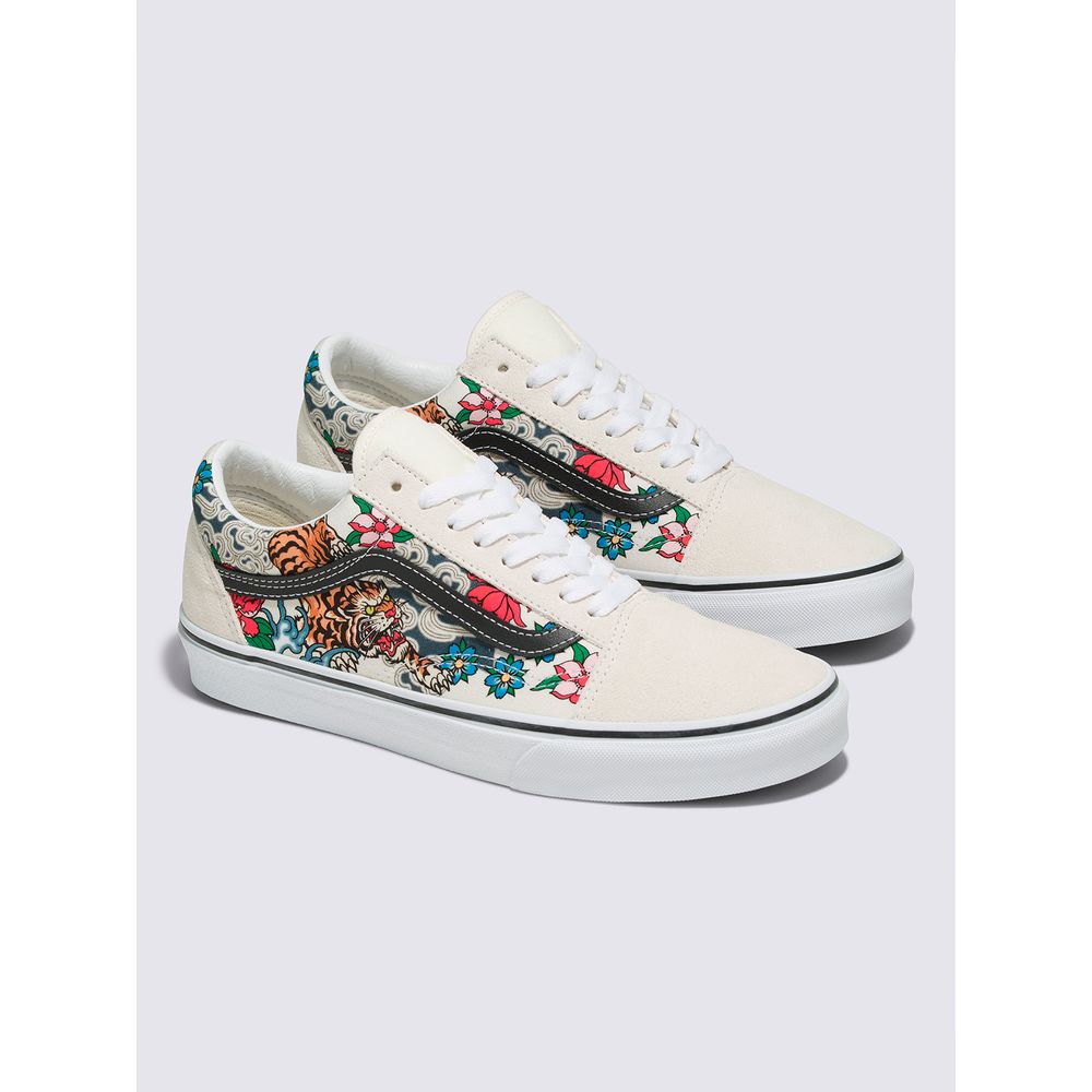 Zapatilla Urbana Unisex Old Skool Blanco Vans Vans Chile Vans